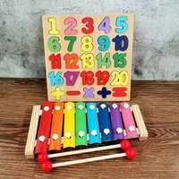 Otros Juguetes Educativos Montessori de Matemáticas, Animales de Dibujos Animados, Cuentas de Madera Educativas, Rompecabezas de Geometría, Reloj Digital, Juguetes de Emparejamiento