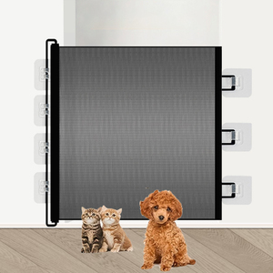 Barrière de porte télescopique étendue pour animaux de compagnie, anti-évasion des chats, clôtures intérieures et extérieures sans perforation, isolantes - Product Image 4
