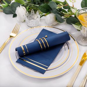 Serviettes de table jetables YunDing en papier avec logo personnalisé, motif doré, en pâte de bois vierge, résistantes à l'eau, qualité supérieure, pour mariage et <span class=keywords><strong>Horeca</strong></span> - Product Image 6