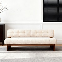 Canapé en tissu et bois massif de style nordique moderne, fauteuil de loisirs individuel en bois massif, ensemble de canapés pour salon, chaise à dossier