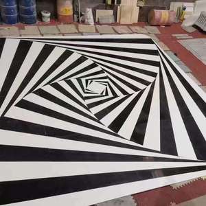 Diseño de Alfombra de Panel de Mármol Moderno de Alta Calidad Personalizado, Incrustaciones de Latón, Medallón de Piso con Chorro de Agua, Mosaico de Piedra, Precio Bajo - Product Image 2