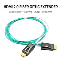 Émetteurs-récepteurs à fibre optique 4K 60Hz 18 Gbit/s 300 m simple LC WDM pour affichage LED et home cinéma