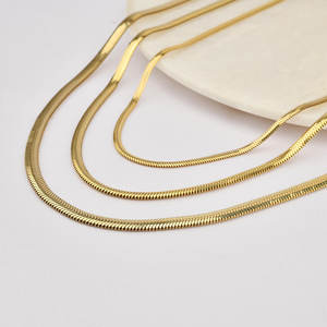 Gp a5885 au750 אמיתי <span class=keywords><strong>14K</strong></span> 18K זהב 18K מוצק שרשרת נחש שרשרת שרשרת תכשיטים קבע בלתי גמורה - Product Image 1