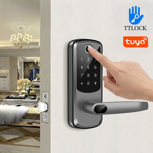 Serrure connectée TTLock en alliage d'aluminium avec contrôle via l'application Tuya, mot <span class=keywords><strong>de</strong></span> <span class=keywords><strong>passe</strong></span> numérique, carte et empreinte digitale pour porte en bois Airbnb - Product Image 1
