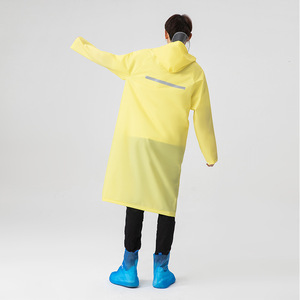 Transparent Long <strong>Rubber</strong> <strong>Raincoat</strong> Waterproof Thicken EVA Rain Jacket for <strong>Women</strong> Men with Hood - Product Image 3