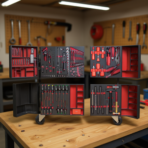 StarTech 516 Piece <b>Tool</b> <b>Set</b> With Rolling Cabinet And Organized Storage Compartments For Workshop Use - Product Image 2