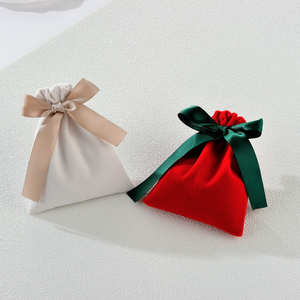 Logo Custom High Quality Thick Jewelry Cloth Perfume Craft Gift Packaging Velvet <b>Pouch</b> with Various Colors - Product Image 2