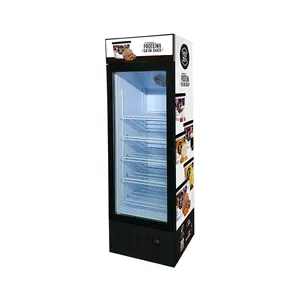 MEISDA SD235B 235L Congelador de una sola temperatura Puerta de vidrio Escaparate de helados Congelador de exhibición para la venta