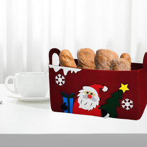 ถุงของขวัญผ้าสักหลาดลายกวางเรนเดียร์คริสต์มาสแบบพับได้ ดีไซน์ทันสมัย ตกแต่งคริสต์มาสอย่างสวยงาม - Product Image 5