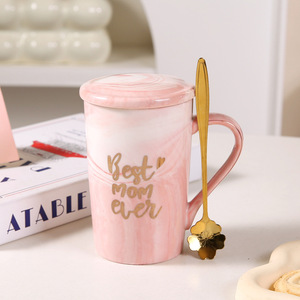 Wholesale Marble Ceramic Cup Best Mom Ever Coffee Mug with Gift Box - Product Image 4