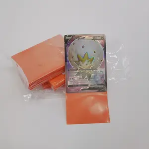 لون برتقالي HCT لون متين كم غير لامع معيار Tcg Mtg Yugioh سطح بيسبول رياضي ناعم مناسب تمامًا للتجارة أكمام