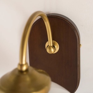 North Wall Lamp E14 LED Brass Glass Shade Bedroom <b>Corridor</b> <b>Lighting</b> - Product Image 3