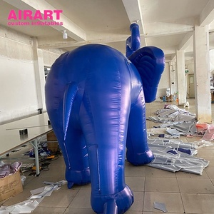 Elefante Inflable Azul, Decoración de Zoológico, Elefante Gigante Inflable - Product Image 3