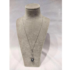 Último colgante de perla de Tahití con cadena de plata de pureza 92,5, collares de moda para ocasiones de aniversario - Product Image 2