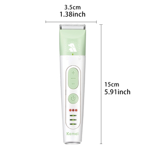 Kemei KM-CW2105 5W 800mAh Batterie Li-ion 6500RPM <span class=keywords><strong>Tondeuse</strong></span> à poils d'animaux <span class=keywords><strong>Tondeuse</strong></span> à pattes Faible bruit 4 en 1 Têtes remplaçables Coupe-poils pour chiens et chats - Product Image 2
