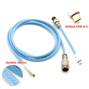 Vendita calda da 1 a 3 1.5 + 0.1M GX16 Aviator, Mini 5P, Micro tipo C connettori USB tastiera meccanica cavo aviatore - Product Image 6