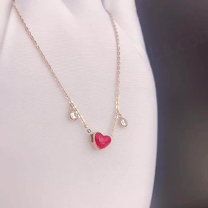 Pulseras de Oro Puro de 18K con Dijes Brillantes, Diseño Simple con Colgante de Corazón, Joyería Real de Moda con Certificado para Fiestas y Bodas - Product Image 5