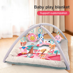 Couverture en peluche pour nouveau-né, tapis de jeu pour bébé, tapis d'<span class=keywords><strong>activité</strong></span> pour nourrissons, tapis de jeu doux pour bébé avec jouet suspendu et musique pour 0-24 <span class=keywords><strong>mois</strong></span> - Product Image 2