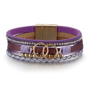 สร้อยข้อมือแบบมีสายรัด รุ่น Cross border multi Strategic ขายส่งจำนวนมาก ลดราคาพิเศษ เหล็กดำขัดเงา วัสดุโลหะมันวาว - Product Image 1
