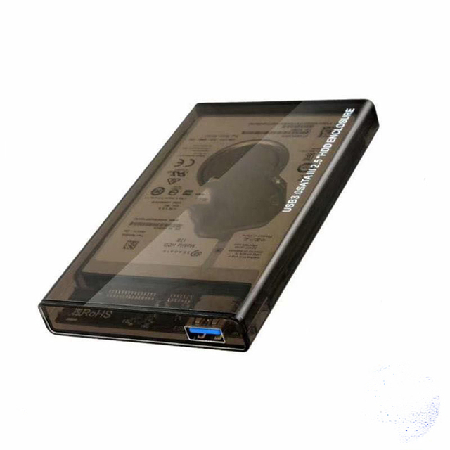 USB 3.0 to SATA III 2.5" HDD/SSD Enclosure Case with Plastic Material Tool-free Installation & Hot-swap Plug & Play