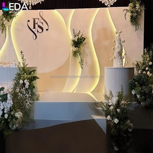 LEDA Customized <b>party</b> <b>supplies</b> large wedding event stage acrylic arch wedding decoration background wall - Product Image 4