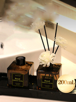 Diffuseur de parfum en verre de luxe de 200 ml, écologique, pour la maison et la salle de bain, avec parfum de coco et de muguet sauvage