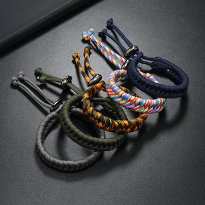 Adjustable Seven-Core Outdoor Survival Paracord Bracelet Wholesale Camping Umbrella Rope for Men Fashion <b>String</b> Bracelets - Product Image 2