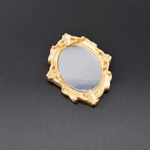 2020 New Fashion Heart Mirror Shape Metal Pearl Brooch Pins Vintage Egypt Portrait Gold Color Brooches for Women Jewelry