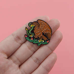 Pin Esmaltado Bandeira Mexicana com Águia, Broche, Pins de Lapela, Emblema para Mochila, Acessórios de Vestuário, Joias de Moda, Presentes para Amigos - Product Image 3