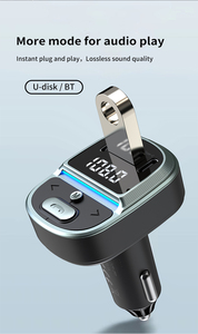 Reproductor MP3 Bluetooth para Auto, Cargador Rápido para Auto con Doble USB-C, Kit de Manos Libres, Transmisor FM Inalámbrico, <span class=keywords><strong>Modulador</strong></span> para Auto - Product Image 3