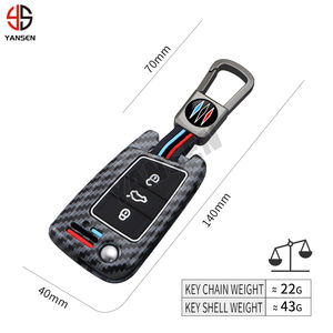 Funda completa de aleación de Zinc para llave de coche para VW Volkswagen Golf 7 MK7 Tiguan MK2 para SEAT Ateca <span class=keywords><strong>Leon</strong></span> <span class=keywords><strong>FR</strong></span> 2 <span class=keywords><strong>Ibiza</strong></span> para Skoda Octavia - Product Image 3
