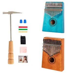 Kit Kalimba Artigianale a 17 Tasti con Acciaio Inossidabile e Mogano Colore Naturale, Opzioni OEM, Strumento Musicale - Product Image 1