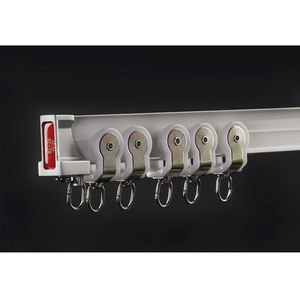 Échantillon gratuit Rail de rideau incurvé flexible moderne sur mesure Longueur personnalisée Rail de rideau d'angle en aluminium Accessoires de rails de rideau - Product Image 4
