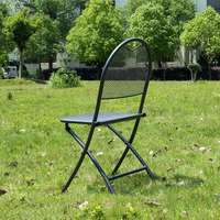 Mobilier d'extérieur Portable, Table pliante, chaise en maille métallique, pour Banquet, Poker, restauration, barbecue, Camping, pique-nique