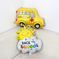 Ballons en aluminium en forme de crayon, sac d'école et bus scolaire, ballons à l'hélium « Bienvenue à l'école » pour enfants, décorations de fête de maternelle, vente en gros
