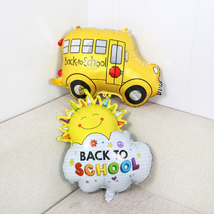 Ballons en aluminium en forme de crayon, sac d'école et bus <span class=keywords><strong>scolaire</strong></span>, ballons à l'hélium « Bienvenue à l'école » <span class=keywords><strong>pour</strong></span> enfants, décorations de fête de <span class=keywords><strong>maternelle</strong></span>, vente en gros - Product Image 3