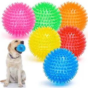 Mainan anjing berbunyi bola kunyah anak anjing mainan untuk tumbuh gigi