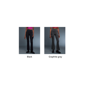 Logo personnalisé Leggings de yoga taille haute pour l'abdomen Pantalon évasé extensible en gelée avec poche bout à bout Tissu tricoté pour l'été - Product Image 4