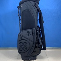 Tas Golf Premium Gaya Korea Fungsi Ganda Penutup Anti Debu Kapasitas Besar Desain Cetak Fitur Penyangga Bahan Nilon Kulit PU Oxford