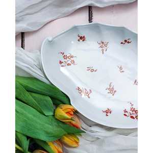 Plateau décoratif Daniele F. Richard Ginori avec fleurs rouges - Product Image 2