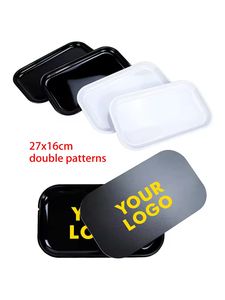 Tùy Chỉnh Hút Kim Loại Tin Đen Từ Trống Thăng Hoa 27x16cm Số Lượng Lớn Với Nắp Tùy Chỉnh Bán Buôn Cán Khay - Product Image 4