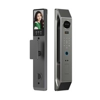 Serrure Intelligente Entièrement Automatique en Gros avec Reconnaissance Faciale 3D, Interphone Vidéo et Entrée par Empreinte Digitale pour Porte en Bois, Stockage Cloud Domestique
