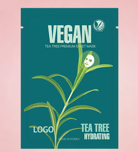 แผ่นมาส์กหน้าวีแกนทีทรี บำรุงผิว ควบคุมความมัน ปลอบประโลมผิวแพ้ง่าย สำหรับผู้หญิง ลดสิว ผ่อนคลาย ผลิตในเกาหลี ODM OEM - Product Image 3