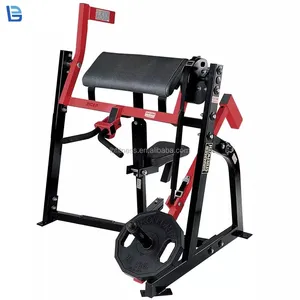 Plaka yüklü spor ekipmanları mukavemet makinesi t oturan Biceps Biceps Curl eğitim makinesi