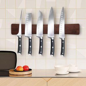 Support magnétique pour couteaux en bois personnalisé, organisateur de comptoir de cuisine peu encombrant pour le <span class=keywords><strong>rangement</strong></span> des couteaux et la préparation des aliments - Product Image 4