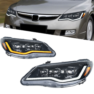 <span class=keywords><strong>ไฟ</strong></span><span class=keywords><strong>หน้า</strong></span>รถยนต์ขายส่งสำหรับ Honda Civic รุ่นที่ 8 ปี 05-12 FD2 <span class=keywords><strong>ไฟ</strong></span><span class=keywords><strong>หน้า</strong></span> LED ใหม่ พร้อมไฟวิ่งกลางวัน อุปกรณ์ตกแต่งรถยนต์ - Product Image 1