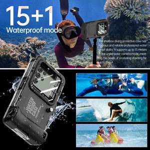 Usine directe IP68 étanche technologie noire 360 joint 15 M/50 pieds étui <span class=keywords><strong>de</strong></span> téléphone <span class=keywords><strong>de</strong></span> plongée professionnel pour Samsung/Xiaomi/<span class=keywords><strong>Huawei</strong></span> - Product Image 2