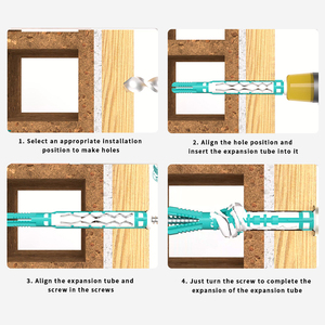 <strong>Spade</strong> Drill <strong>Bit</strong> <strong>for</strong> Metal Drilling HRT Brand 80mm Length Green Plastic Expansion Tubes - Product Image 2