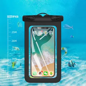 Free Sample Custom Color Size Logo Transparent PVC TPU Water Proof Mobile Phone Bag Pouch