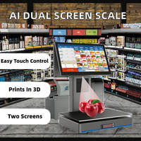 Báscula de Pesaje con IA Veidt, Impresión de Etiquetas con Código de Barras, Pantalla Táctil Dual, API en Red, Báscula OEM para Supermercados y Carnicerías, Modelo SPL